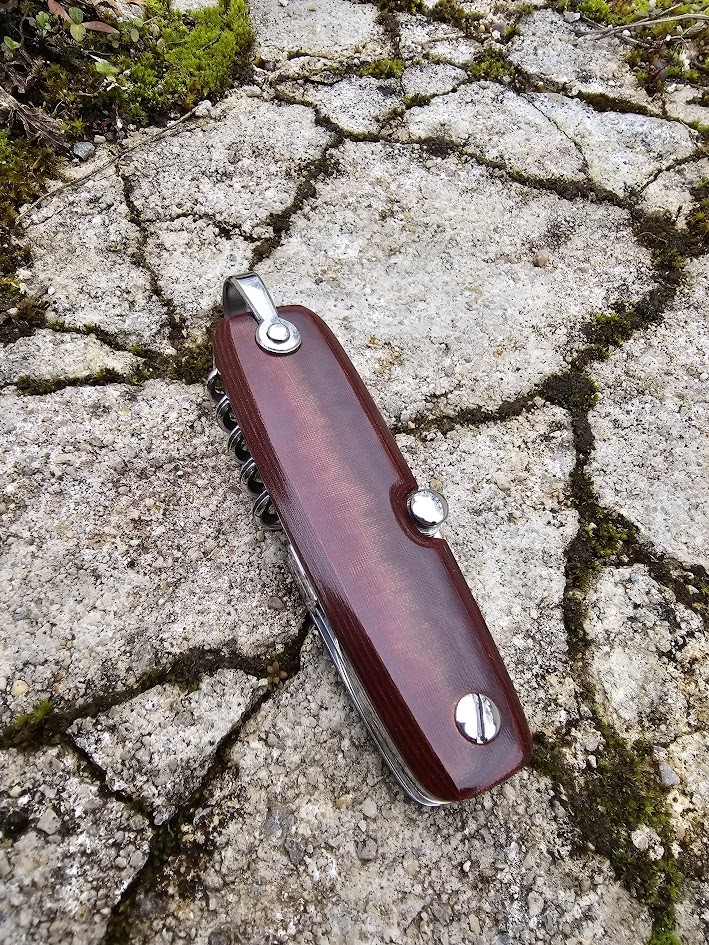 Canif 8cm 3 pièces en micarta | Couteau de poche haut de gamme